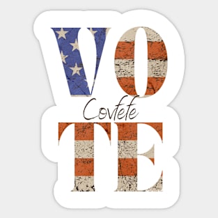 Vote American Flag Sticker